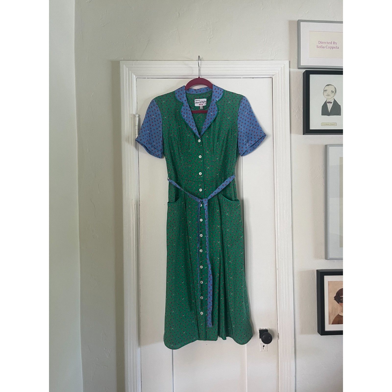 Nwot Hvn Long Midi Maria Silk Floral Dress Size 2